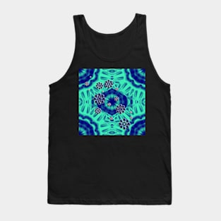 Popping trippy flowers on kaleidoscope Tank Top